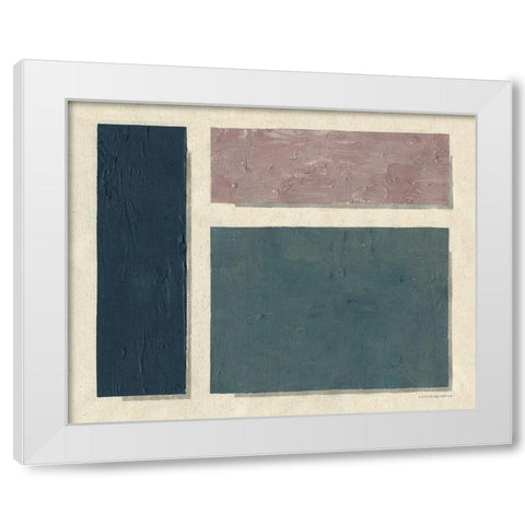 Harmony White Modern Wood Framed Art Print by Kamdon Kreations