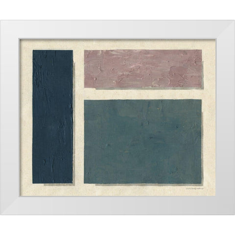 Harmony White Modern Wood Framed Art Print by Kamdon Kreations