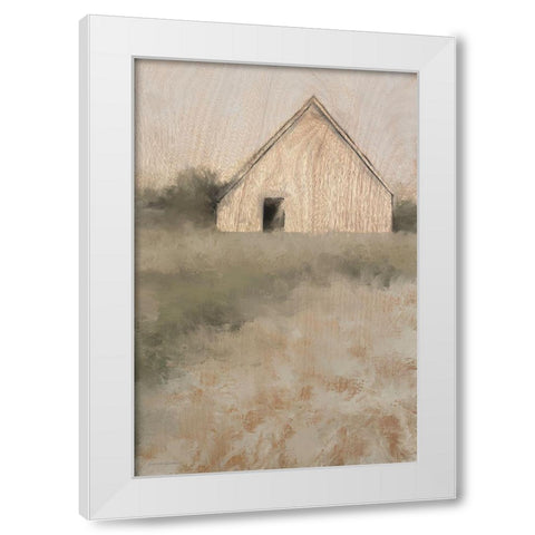 Light Touch White Modern Wood Framed Art Print by Kamdon Kreations