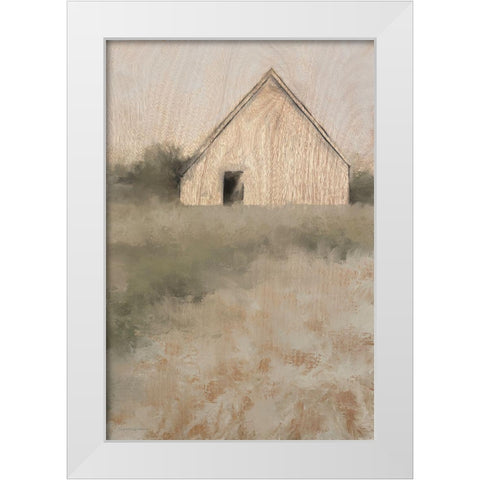 Light Touch White Modern Wood Framed Art Print by Kamdon Kreations