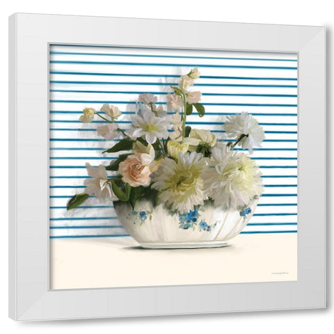 Grandmothers China White Modern Wood Framed Art Print by Kamdon Kreations
