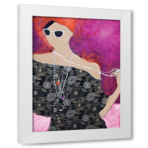 Yes-Girl! White Modern Wood Framed Art Print by Kamdon Kreations