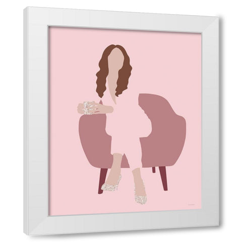 Lauren White Modern Wood Framed Art Print by Kamdon Kreations