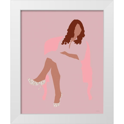 Julia White Modern Wood Framed Art Print by Kamdon Kreations