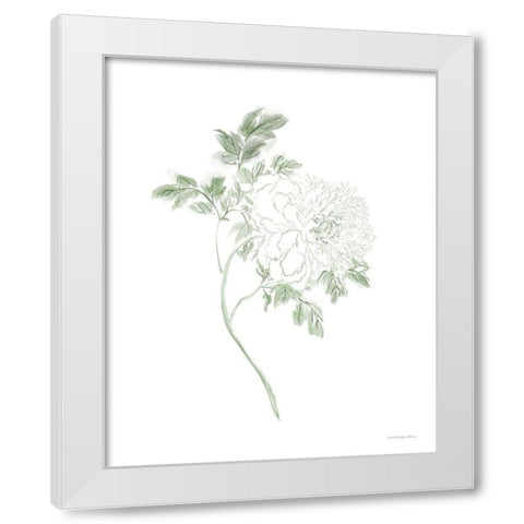 If Love was a Flower White Modern Wood Framed Art Print by Kamdon Kreations