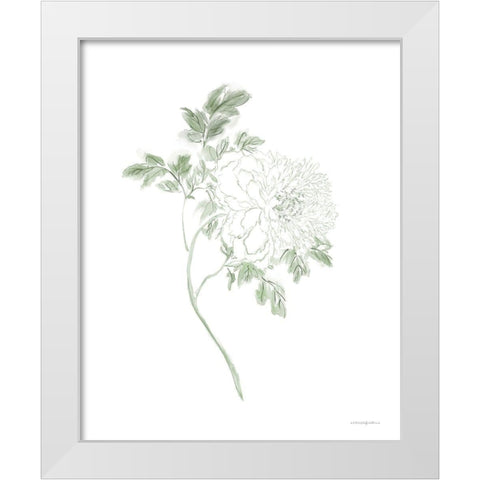 If Love was a Flower White Modern Wood Framed Art Print by Kamdon Kreations