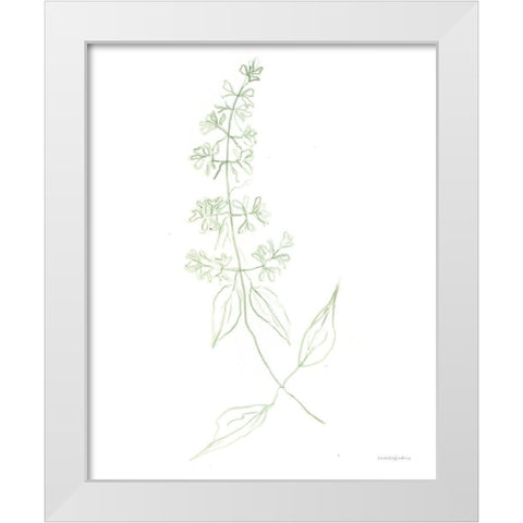 Sway White Modern Wood Framed Art Print by Kamdon Kreations