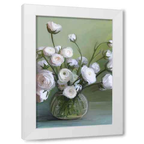 Morning Light White Modern Wood Framed Art Print by Kamdon Kreations