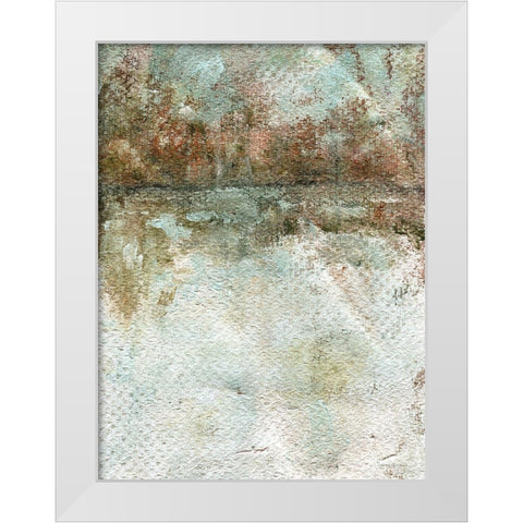 In Between White Modern Wood Framed Art Print by Kamdon Kreations