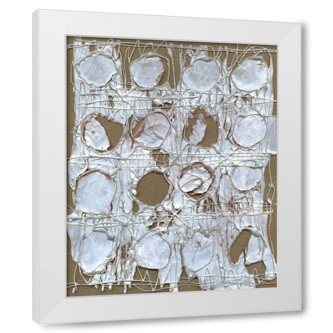 Connect Four White Modern Wood Framed Art Print by Kamdon Kreations