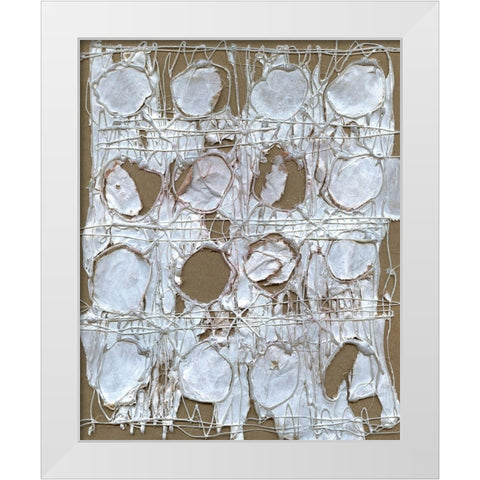 Connect Four White Modern Wood Framed Art Print by Kamdon Kreations