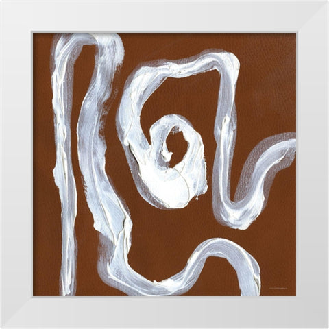 Turn White Modern Wood Framed Art Print by Kamdon Kreations