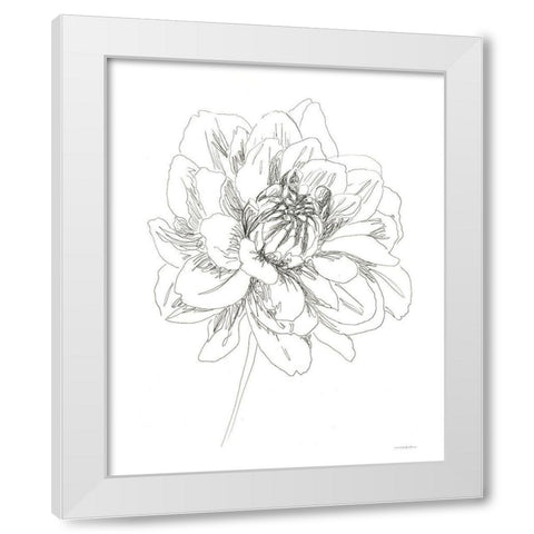The Center of things White Modern Wood Framed Art Print by Kamdon Kreations