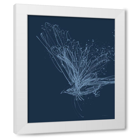 Take Flight White Modern Wood Framed Art Print by Kamdon Kreations