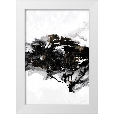 Eruption White Modern Wood Framed Art Print by Kamdon Kreations