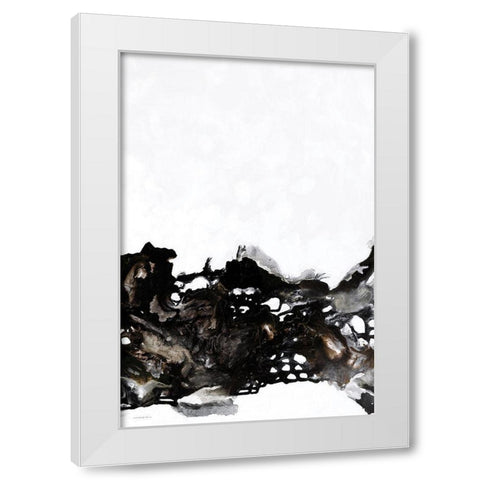 Aftermath White Modern Wood Framed Art Print by Kamdon Kreations