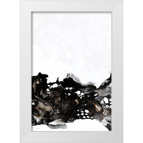 Aftermath White Modern Wood Framed Art Print by Kamdon Kreations