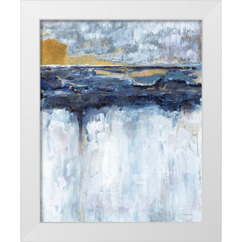 The Edge White Modern Wood Framed Art Print by Kamdon Kreations