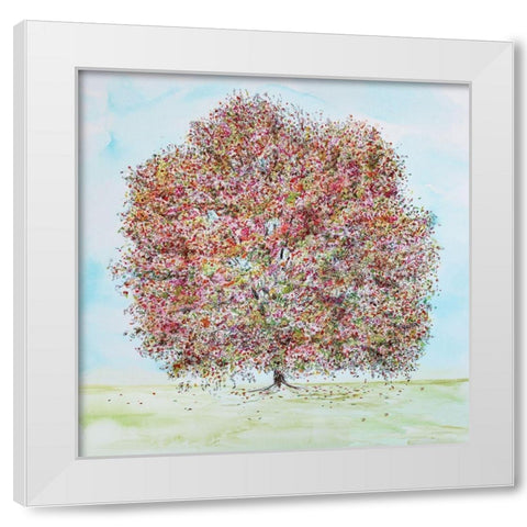 The Giving Tree White Modern Wood Framed Art Print by Kamdon Kreations