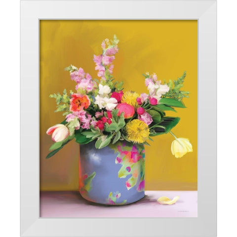 Walking on Sunshine White Modern Wood Framed Art Print by Kamdon Kreations