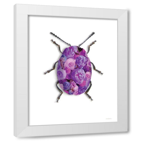 Purple Camo White Modern Wood Framed Art Print by Kamdon Kreations