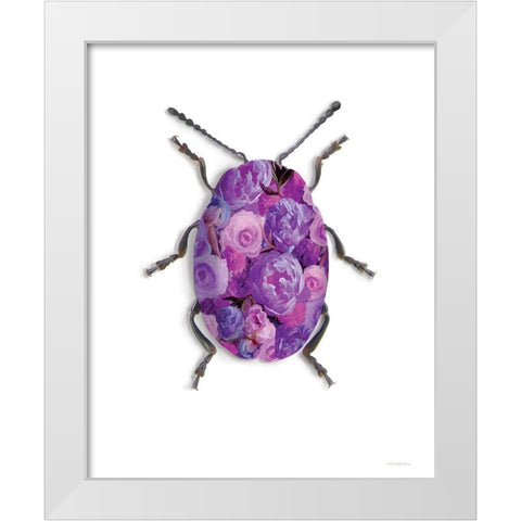 Purple Camo White Modern Wood Framed Art Print by Kamdon Kreations