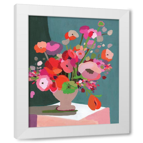 Slice of Orange    White Modern Wood Framed Art Print by Kamdon Kreations