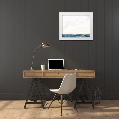 First Light      White Modern Wood Framed Art Print by Kamdon Kreations