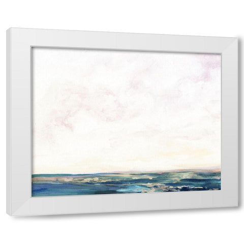 First Light      White Modern Wood Framed Art Print by Kamdon Kreations