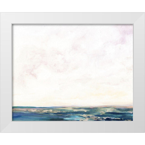 First Light      White Modern Wood Framed Art Print by Kamdon Kreations