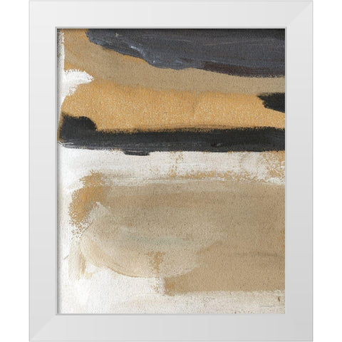 Wave White Modern Wood Framed Art Print by Kamdon Kreations