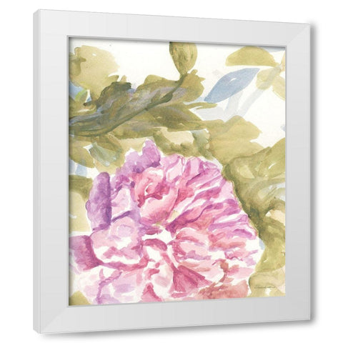 Warm Violet 2 White Modern Wood Framed Art Print by Kamdon Kreations
