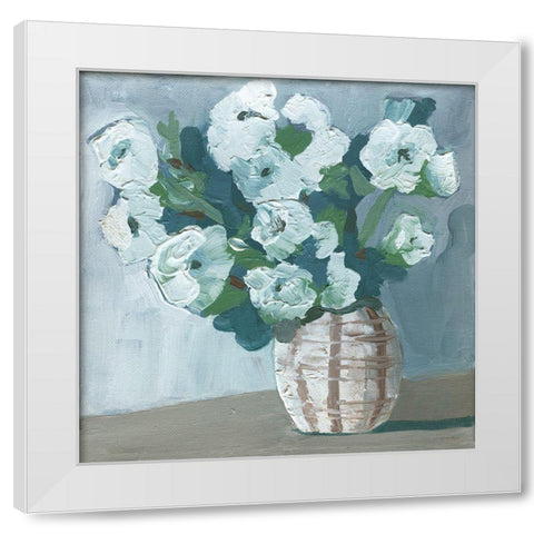 Organic Patterns White Modern Wood Framed Art Print by Kamdon Kreations