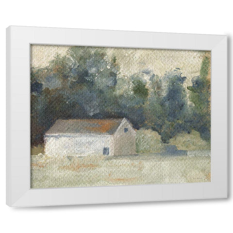 Storing Up Summer White Modern Wood Framed Art Print by Kamdon Kreations
