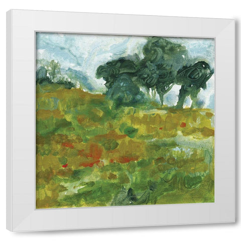 Near Future White Modern Wood Framed Art Print by Kamdon Kreations