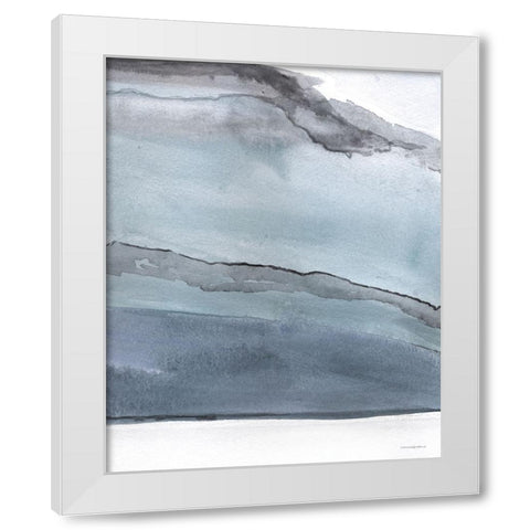 Up and Over the Hill White Modern Wood Framed Art Print by Kamdon Kreations