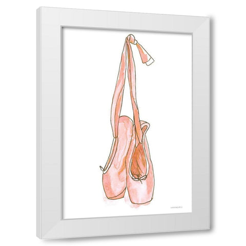 First Dance White Modern Wood Framed Art Print by Kamdon Kreations