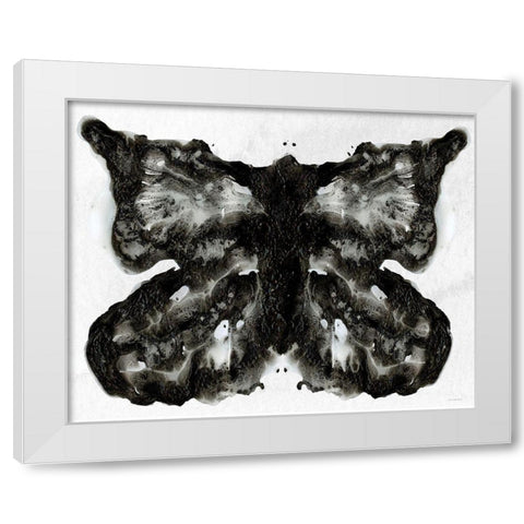 I See a Butterfly White Modern Wood Framed Art Print by Kamdon Kreations