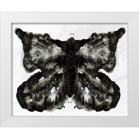I See a Butterfly White Modern Wood Framed Art Print by Kamdon Kreations