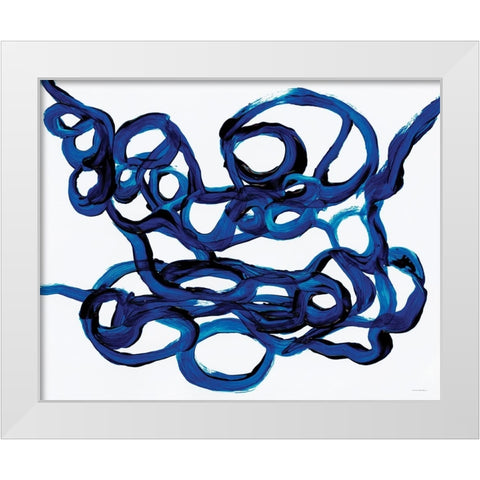 Hanging On White Modern Wood Framed Art Print by Kamdon Kreations