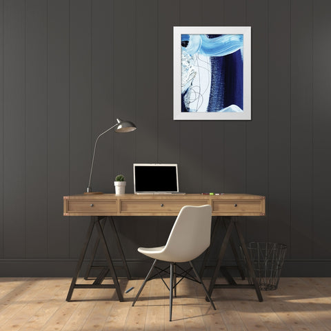That Was Real Close White Modern Wood Framed Art Print by Kamdon Kreations
