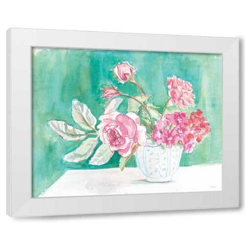 Grandmothers Bowl White Modern Wood Framed Art Print by Kamdon Kreations