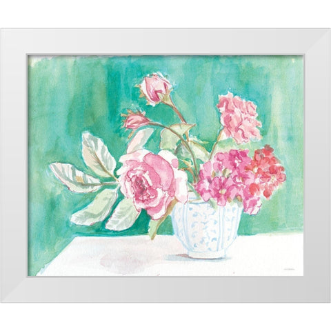 Grandmothers Bowl White Modern Wood Framed Art Print by Kamdon Kreations