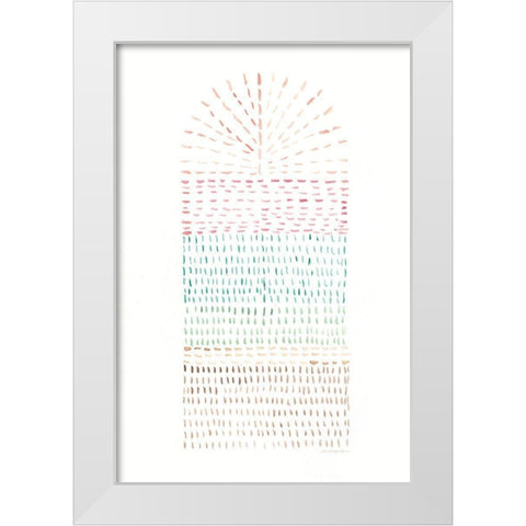 Throw Ladder White Modern Wood Framed Art Print by Kamdon Kreations