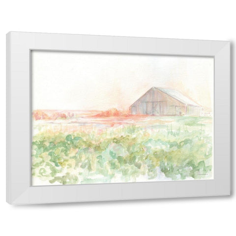 Just Before Supper White Modern Wood Framed Art Print by Kamdon Kreations