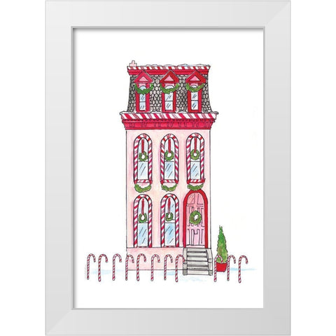 1225 Holly Street White Modern Wood Framed Art Print by Kamdon Kreations