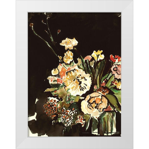 Evening Study in the Garden   White Modern Wood Framed Art Print by Kamdon Kreations