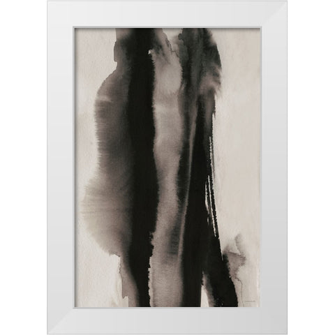 Inhale-Exhale White Modern Wood Framed Art Print by Kamdon Kreations