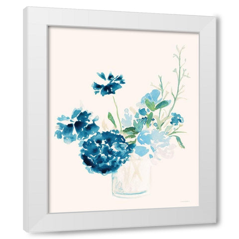 Remembrance White Modern Wood Framed Art Print by Kamdon Kreations