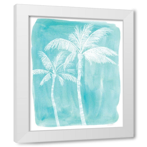 Smell the Ocean White Modern Wood Framed Art Print by Kamdon Kreations